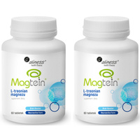 [Zestaw] 2x Aliness L-Treonian magnezu Magtein - 60 tabletek