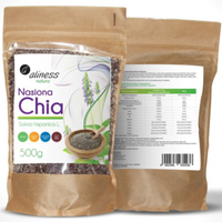 Chia nasiona BIO 500g Szałwia hiszpańska Błonnik Omega-3 Aliness