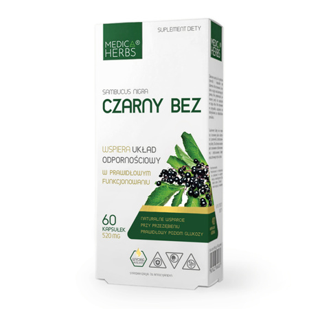 Medica Herbs Czarny Bez 520 mg - 60 kapsułek