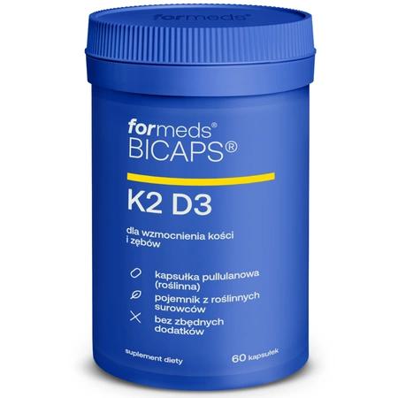 BICAPS K2 D3 Witamina K2 MK-7 Witamina D3 (60 kaps) ForMeds