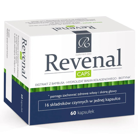 Revenal na Mocne Włosy Bambus, Aminokwasy siarczkowe i Biotyna - 60 kapsułek