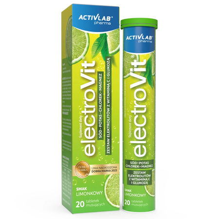 Activlab Pharma ElectroVit Elektrolity - 20 tabletek musujących o smaku limonkowym