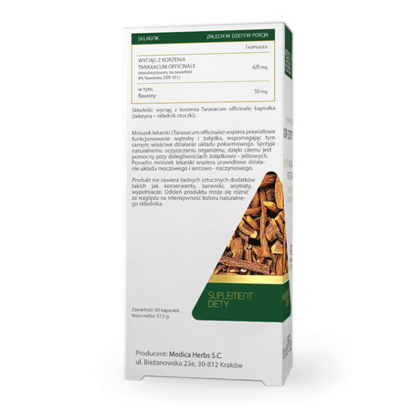Medica Herbs Mniszek Lekarski 625 mg - 60 kapsułek