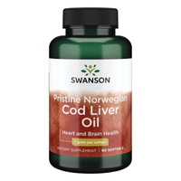 Swanson Olej z wątroby Dorsza (Norwegian Cod Liver Oil) 1000 mg - 60 kapsułek