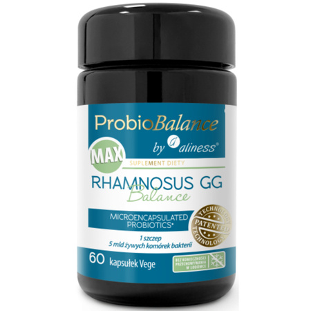 Aliness Probiotyk Probiobalance MAX Rhamnosus GG Balance 5 mld - 60 kapsułek VEGE