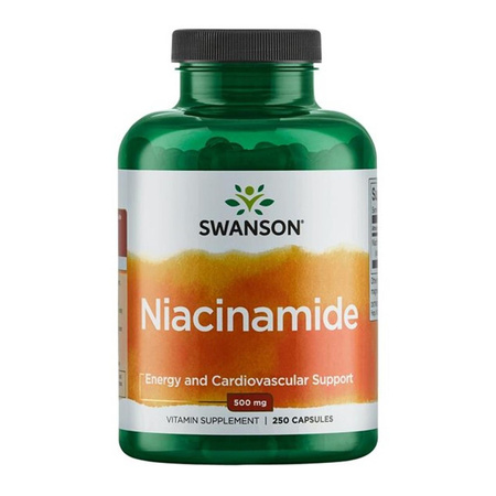 Swanson Niacynamid Niacyna 500 mg Witamina B3 - 250 kapsułek