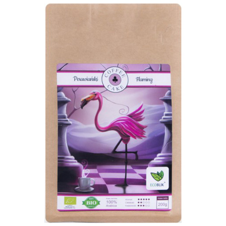 Kawa ziarnista ARABICA 100% Peruwiański Flaming BIO 200g Ecoblik