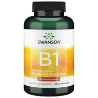 Swanson Witamina B1 (Tiamina) 100 mg 250 kapsułek