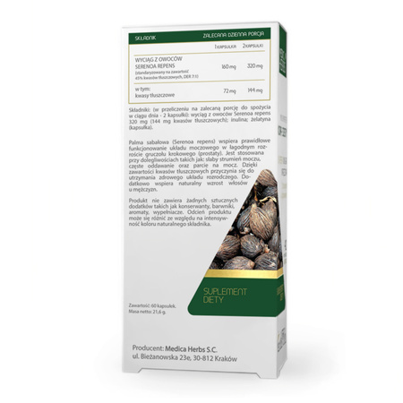 Palma Sabałowa (Saw Palmetto) 160 mg (60 kaps) Medica Herbs