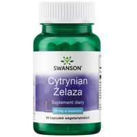 Swanson Cytrynian żelaza 25 mg - 60 kapsułek