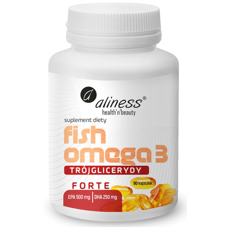 Aliness Fish Omega-3 FORTE Trójglicerydy EPA 500 mg / DHA 250 mg - 90 kapsułek