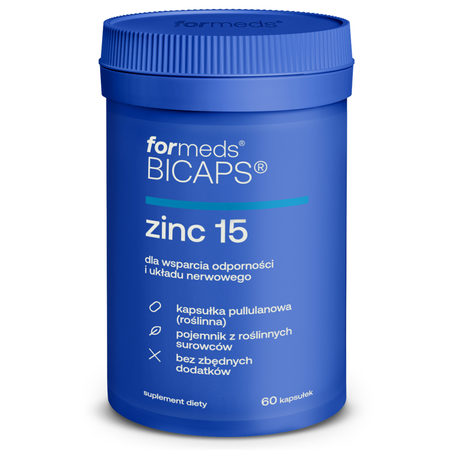 BICAPS ZINC 15 mg Cytrynian cynku (60 kaps) ForMeds