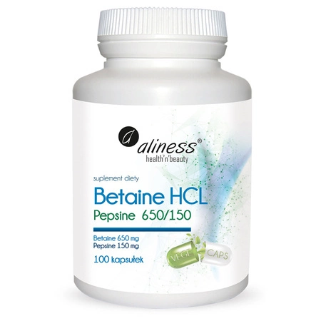 Betaina HCL Pepsyna 650/150 (100 kaps) Aliness