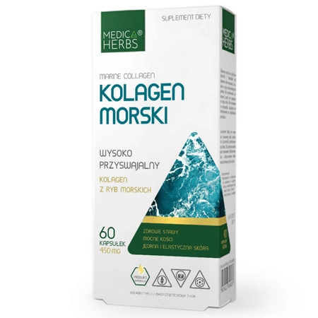 Kolagen Morski 450 mg 60 kapsułek Medica Herbs