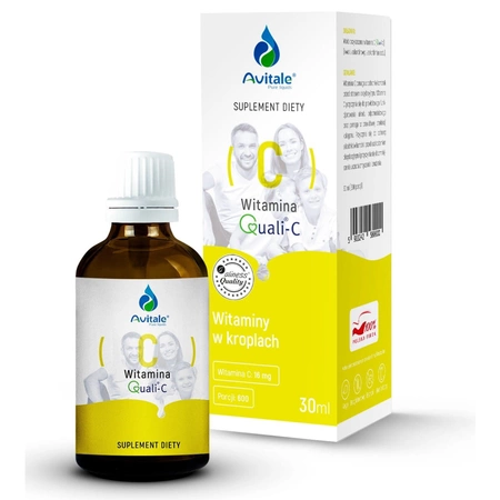 Witamina C Quali-C 16 mg Kwas L-askorbinowy w Kroplach (30 ml) Avitale Aliness