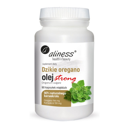 Aliness Dzikie Oregano olej strong 90% Karwakrol 90 kapsułek