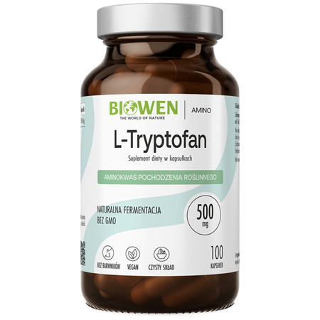 Biowen L-Tryptofan 500 mg - 100 kapsułek