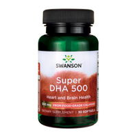 Swanson Super DHA 500 mg Omega-3 z Kałamarnic morskich - 30 kapsułek