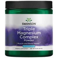 Swanson Triple Magnesium Complex, Magnez 3 formy w proszku - 227g