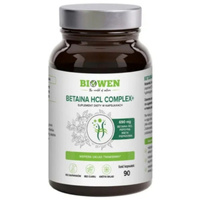 Betaina HCL Complex+ Pepsyna + Mięta pieprzowa Biowen - 90 kapsułek