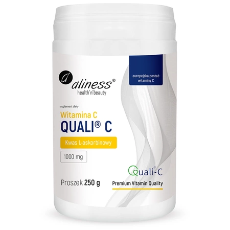 Witamina C Quali-C 1000 mg w proszku 250g (Kwas L-askorbinowy) Aliness