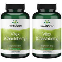 [Zestaw] 2x Swanson Niepokalanek 400 mg (Vitex Chasteberry) - 120 kapsułek