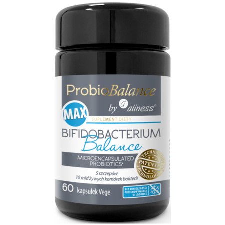 Aliness Probiotyk ProbioBalance MAX Bifidobacterium Balance 10 mld - 60 kapsułek VEGE
