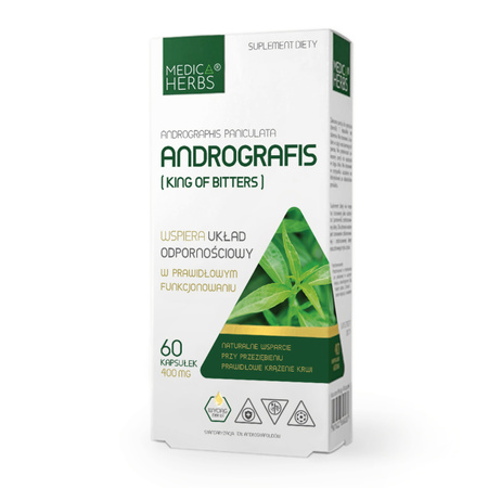 Medica Herbs Andrografis (King of bitters) 400 mg - 60 kapsułek
