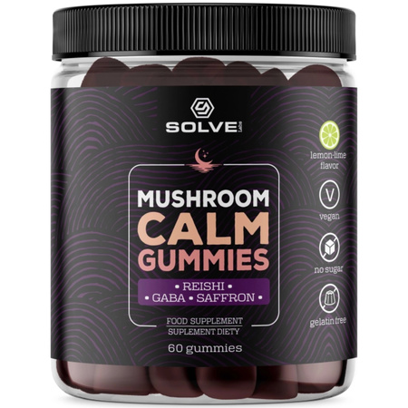 Solve Labs Calm Gummies Żelki z szafranem, reishi i GABA, 60 szt.