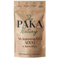 Witamina D3 4000 IU Naturalna z Lanoliny (120 kaps) Paka Natury