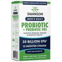 Swanson Men's Daily Probiotyk + Prebiotyk FOS - 60 kapsułek
