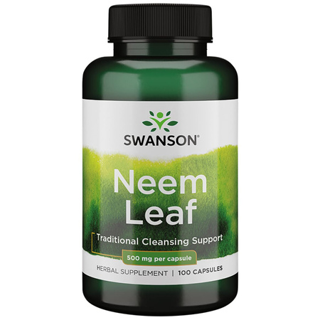 Swanson Miodla Indyjska (Neem Leaf) 500 mg - 100 kapsułek