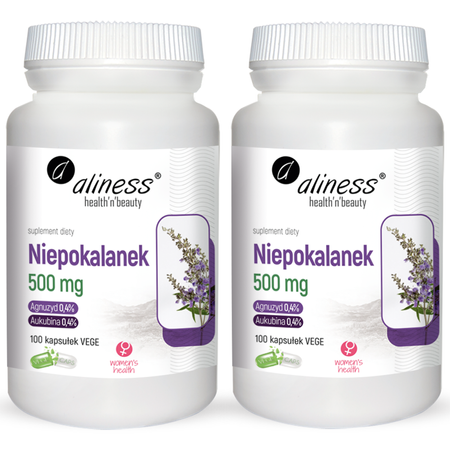 [Zestaw] 2x Aliness Niepokalanek (Vitex agnus-castus) 500 mg - 100 kapsułek VEGE