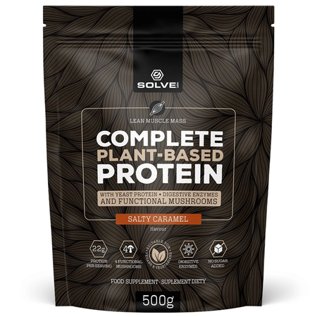 Białko o smaku słony karmel Complete Plant-based Protein 500g Solve Labs
