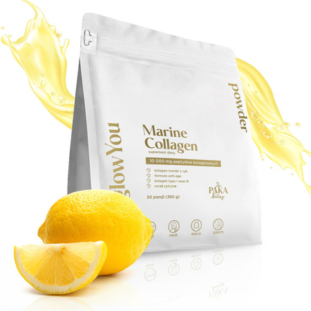Kolagen Morski glowYou 10000 mg Smak Cytrynowy proszku (30 porcji) Paka Natury