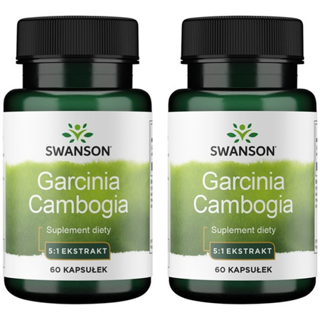 [Zestaw] 2x Swanson Garcinia Cambogia Extract 5:1 80 mg 60 kapsułek
