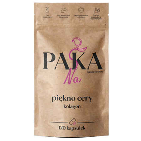 Kolagen rybi + Kwas Hialuronowy i Q10 Na piękno cery (120 kaps) Paka Natury