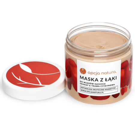 Opcja natura Maska do włosów suchych Granat & Trawa cytrynowa - 200 ml