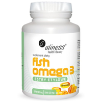 Fish Omega-3 Estry EPA / DHA 180 mg / 120 mg Kwasy Omega-3 (60 kaps) Aliness