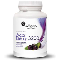 Acai Berry 3200 Ekstrakt z owoców Acai Acerola Chrom (100 kaps) Aliness