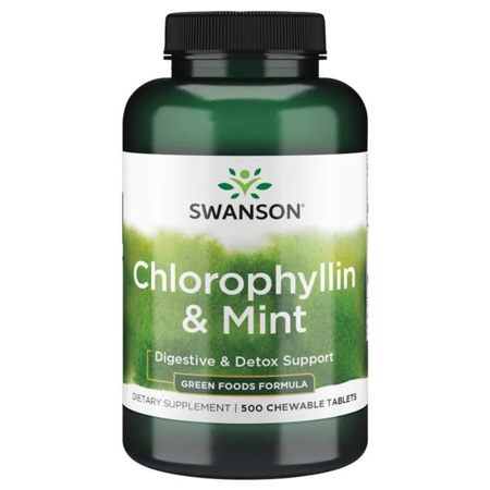 Swanson Chlorofil z Miętą 500 tabletek do ssania 