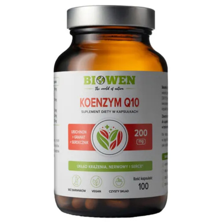 Koenzym Q10 (Ubichinon) 100 mg Biowen - 100 kapsułek 