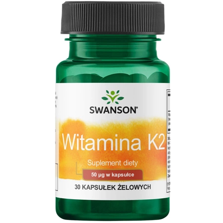 Naturalna Witamina K2 MK-7 50 mcg (30 kaps) Swanson 