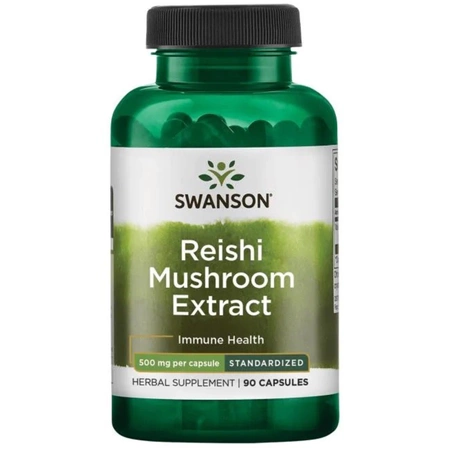 Swanson Reishi Mushroom Ekstrakt 500 mg 90 kapsułek Adaptogen