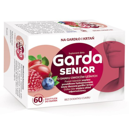 Garda SENIOR o smaku owoców leśnych - 60 pastylek do ssania