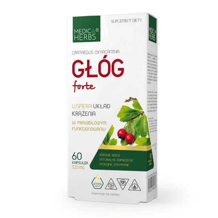 Medica Herbs Głóg FORTE 520 mg - 60 kapsułek