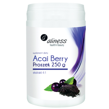 Acai Berry w proszku 250g Ekstrakt z owoców Acai Aliness