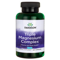Swanson Triple Magnesium Complex, Magnez 3 formy - 300 kapsułek