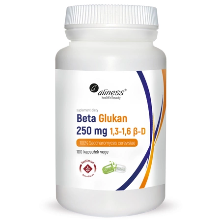 Beta Glukan 250 mg 100 kapsułek VEGE Aliness