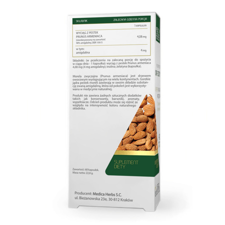 [Zestaw] 2x Medica Herbs Amigdalina Witamina B17 4 mg - 60 kapsułek